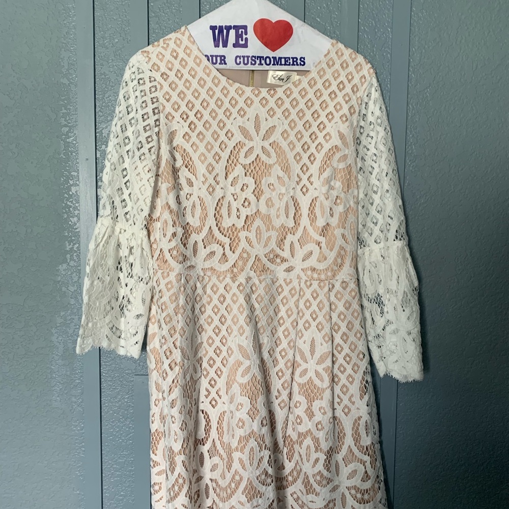 Eliza J white lace dress